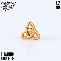 Накрутка Кельтский узел золотой 1.2 мм